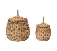 Creative Co-op Canister, Wicker, Natural