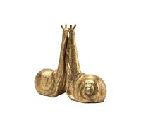 Creative Co-Op Cast Iron Snail, Set of 2, Gold Finish Bookend