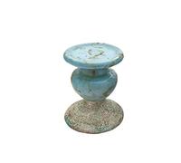 Creative Co-Op Distressed Blue Terracotta Pillar Candleholder