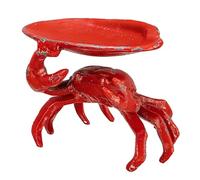Creative Co-Op Distressed Red Decorative Cast Iron Crab Shaped Dish