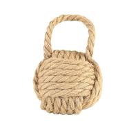 Creative Co-op Door Stop, Cotton, Natural, 6.25" Round