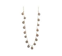 Creative Co-Op Embossed Mercury Glass Ball Ornament Garland, Marbled Taupe (72 Inch)