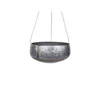 Creative Co-op Metal Hanging Planter, Grey and Gold, 11.25" Round