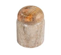 Creative Co-Op Modern Marble Wood Lid, Natural Canister