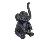 Creative Co-op Pewter Elephant Ring Holder, Grey, 4 Inches x 2 Inches