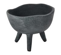 Creative Co-op Planter, Stoneware Glass Metal Earthenware Ceramic, Matte Black, 4"
