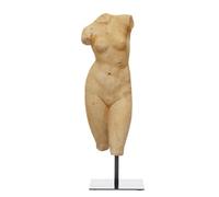 Creative Co-op Resin Female Body Figure on Metal Stand, Plaster Finish