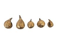 Creative Co-op Resin Figs with Gold Finish (Set of 5 Pieces)