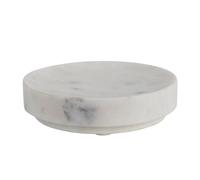 Creative Co-op Soap Dish, Marble, White, 5" L x 5" W x 1" H