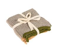 Creative Co-op Square Cotton Knit (Set of 2) Dish Cloth, Multi