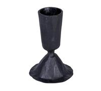 Creative Co-Op Tall Hand-Forged Cast Metal Taper Holder, Black