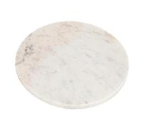 Creative Co-op, White Large Round Marble Charcuterie or Cutting Board, 11"