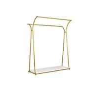 Creative Coat Rail,Heavy Duty Display Stand with Storage Shelf for Coats,Trousers,Dresses,Shoes,Double-Pole Coat Hanger for Clothes Store,Balcony,150cm(Size:150 * 150CM,Color:B)