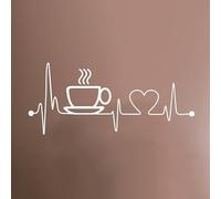 Creative Coffee Cup Wall Sticker, 26 x 58 cm, PVC Vinyl Decal for Kitchen & Cafe Decor, Removable and Reusable, Smooth Application(White)