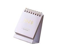 Creative Coil Bounding 2026 Small Desktop Calendar Friendly Paper Design Elegant Decoration for Study Room or Use Paper Desk Planner