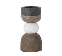 Creative Collection Marjun Brown Votive, Polyresin Candlestick with Robust Surface, Saffron & Ginger Theme, Perfect for Tealight Candles (D4xH2 cm), Durable Home Decor Piece - D5.5xH11 cm