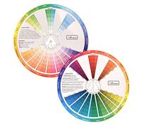 Creative Color Wheel, Paint Mixing Learning Guide Art Class Teaching Tool for Makeup Blending Board Chart Color Mixed Guide Mix Colours (9.25inch)