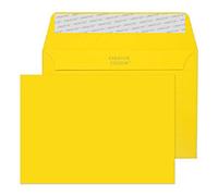 Creative Coloured Envelope C6 162 (W) x 114 (H) mm Adhesive Strip Yellow 120 gsm Pack of 500