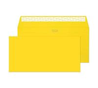 Creative Coloured Envelope DL+ 229 (W) x 114 (H) mm Adhesive Strip Yellow 120 gsm Pack of 500