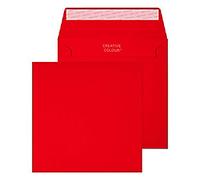 Creative Coloured Envelope Non standard 155 (W) x 155 (H) mm Adhesive Strip Red 120 gsm Pack of 500