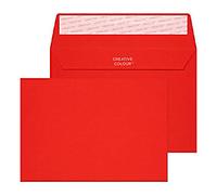 Creative Coloured Envelopes C6 162 (W) x 114 (H) mm Adhesive Strip Red 120 gsm Pack of 500