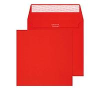 Creative Coloured Envelopes Non standard 160 (W) x 160 (H) mm Adhesive Strip Red 120 gsm Pack of 500