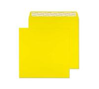 Creative Coloured Envelopes Non standard 160 (W) x 160 (H) mm Adhesive Strip Yellow 120 gsm Pack of 500