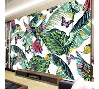 Creative Colourful Banana Leaf Flying Bird Butterfly 3D Wallpaper Luxury Home Dining Decor Paste Sofa Living Room The Wall for Bedroom Mural-150cm×105cm