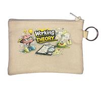 Creative Concept of Scientific Problem Solving Key Chain Coin Purse Beige