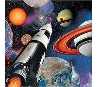 Creative Converting 16 Count 3 Ply Space Blast Lunch Napkins, Multicolor