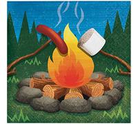 Creative Converting 329313 Camping Beverage Paper Napkins, Multicolor