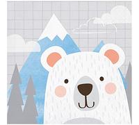 Creative Converting 336070 Bear Party Beverage Napkins, Blue
