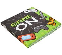 Creative Converting,6.5",Multicolor,336035 Game On | Lunch Napkins | 16ct