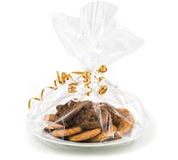 Creative Converting 6 Count Cello Basket/Tray Bags, Small, Clear