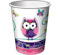 Creative Converting 8-Count 9-Ounce Hot/Cold Beverage Cups, Owl Pal