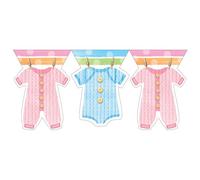 Creative Converting Baby Shower Baby Clothes Flag Banner