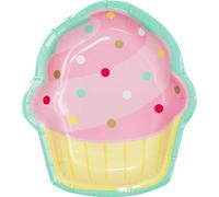 Creative Converting Bakery Sweets Shaped Plates, 8 Count