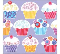 Creative Converting Celebrations 16 Count Sweet Cupcake Lunch Napkins, Pink/Purple