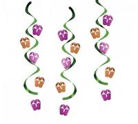Creative Converting Dizzy Danglers Flip Flops Hanging Party Decor