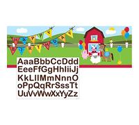 Creative Converting Farm Animals Happy Birthday Giant Banner with Stickers - 1 Pc