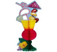 Creative Converting Hawaiian Honeycomb Centerpiece, 13"-1 Pc, Paper, Tropical Drink, One Size