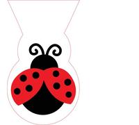 Creative Converting Ladybug Fancy Cello Loot Bags, 12 Count