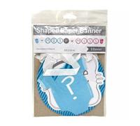 Creative Converting Little Man Or Miss Gender Reveal Banner White/blue/pink (One Size)