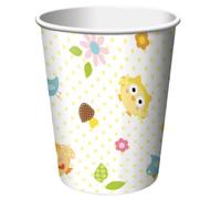 Creative Converting PC377128 Happi Tree Owls Paper Cups I Disposable I 8 Pcs