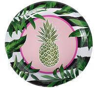 Creative Converting Round Pineapple Disposable Dinner Plates, 10" - 8 Pcs.
