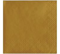 Creative Converting Touch of Color 200 Count 2-Ply Paper Beverage Napkins, Glittering Gold
