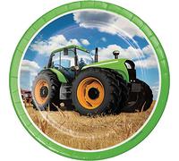 Creative Converting-Toys Creative Converting Tractor Time Round Paper Plates (8 Count), 8.75" PC318054