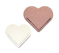 Creative Corner Page Marker Bible Bookmarks PU Leather Bookmarks Heart Shaped Reading Supplies for Teacher Heart Shaped Corner Page Marker Pu Leather Reading Supplies