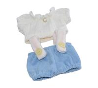 Creative Cotton Doll Clothing Set With Top And Suspenders Doll Outfit For 10cm Plush Dolls Dressingup Accessories Outfit