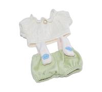 Creative Cotton Doll Clothing Set With Top And Suspenders Doll Outfit For 10cm Plush Dolls Dressingup Accessories Outfit